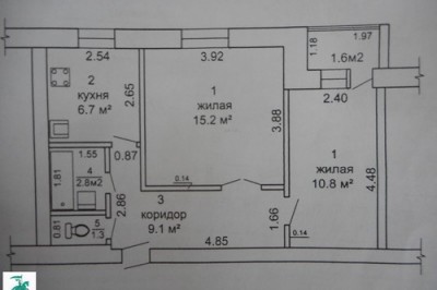 2-комнатная квартира в г. Логойске по ул. Криничная 4