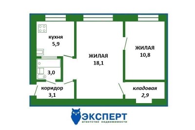 Купить 2-комнатную квартиру в Минске, ул. Кнорина, д. 11