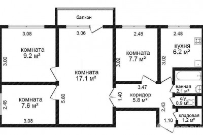 Купить 4-комнатную квартиру в Минске, ул. Славинского, д. 23