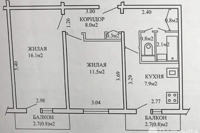 Продажа 2-комнатной квартиры, Минск, тракт Логойский, д.  (Советский район)