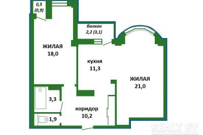 Продажа двухкомнатной квартиры в Минске, Белинского ул., 54