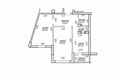 Продажа 2-х комнатной квартиры, г. Минск, ул. Лобанка, дом 13-1 (р-н Запад, Красный Бор). Цена 104 593 руб c торгом