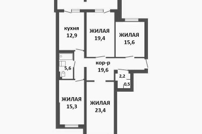 Продажа 3-х комнатной квартиры, г. Минск, ул. Пулихова, дом 3 (р-н Захарова, Пулихова). Цена 192 029 руб c торгом