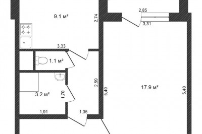 Продажа 2-комнатной квартиры в Минске, пр-т Дзержинского, д. 19