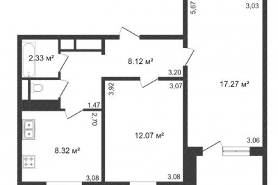 Продажа 1 комнатной квартиры, г. Минск, ул. Никифорова, дом 9 (р-н Уручье). Цена 93 685 руб c торгом