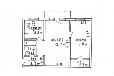 2-комнатная квартира в Минске по ул. Гая, 24