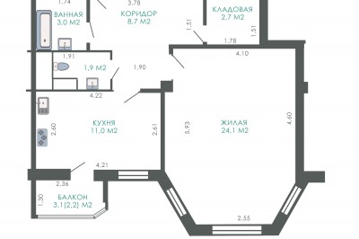 Продажа 1 комнатной квартиры, г. Минск, ул. Папанина, дом 15 (р-н Дзержинского, Хмелевского, Щорса). Цена 122 493 руб