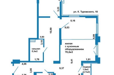 Купить 2-комнатную квартиру в Минске, ул. Кирилла Туровского, д. 2